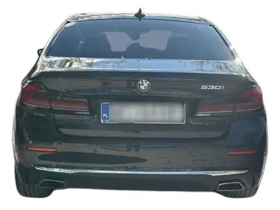 CZARNY SEDAN BMW SERIE 5 z 2022 r., BENZYNA, skrzynia biegów AUTOMATYCZNA 252KM, zdjęcie 19 z 19