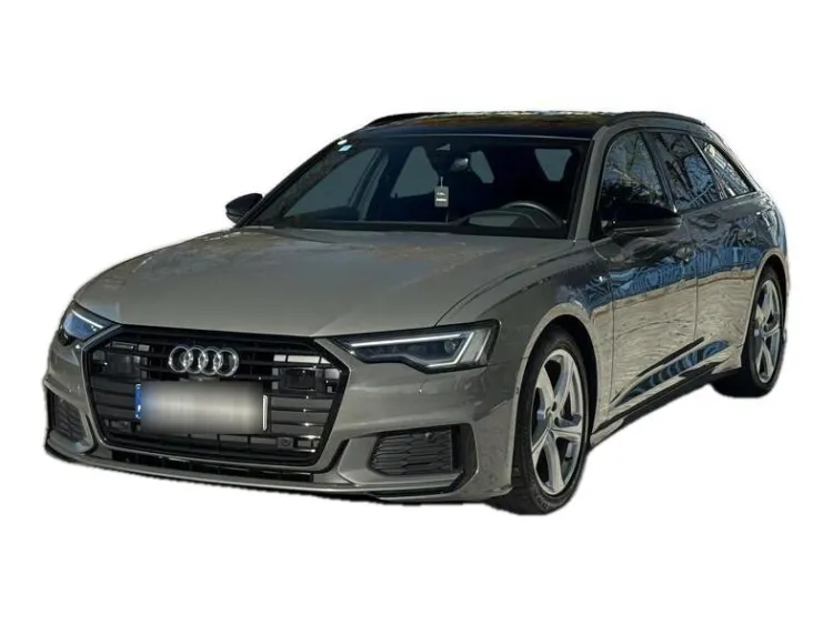 SZARY KOMBI AUDI A6 z 2022 r., HYBRYDA/BENZYNA, skrzynia biegów AUTOMATYCZNA 367KM, zdjęcie główne