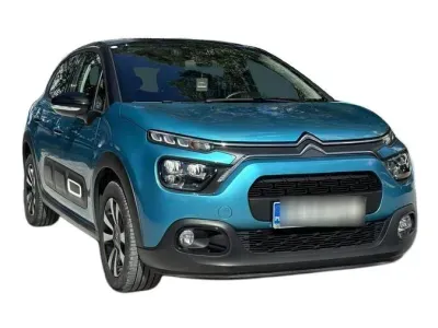 NIEBIESKI HATCHBACK CITROEN C3 z 2023 r., BENZYNA, skrzynia biegów AUTOMATYCZNA 110KM, zdjęcie 4 z 19