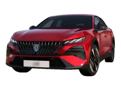 CZERWONY CROSSOVER PEUGEOT 408 GT z 2026 r., HYBRYDA/BENZYNA, skrzynia biegów AUTOMATYCZNA 145KM, zdjęcie 5 z 7
