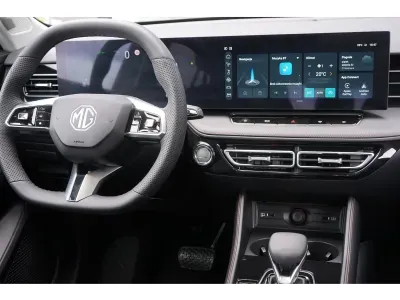 NIEBIESKI SUV MG HS z 2026 r., HYBRYDA/BENZYNA, skrzynia biegów AUTOMATYCZNA 224KM, zdjęcie 8 z 9