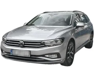 SREBRNY KOMBI VOLKSWAGEN PASSAT z 2023 r., BENZYNA, skrzynia biegów AUTOMATYCZNA 150KM, zdjęcie główne