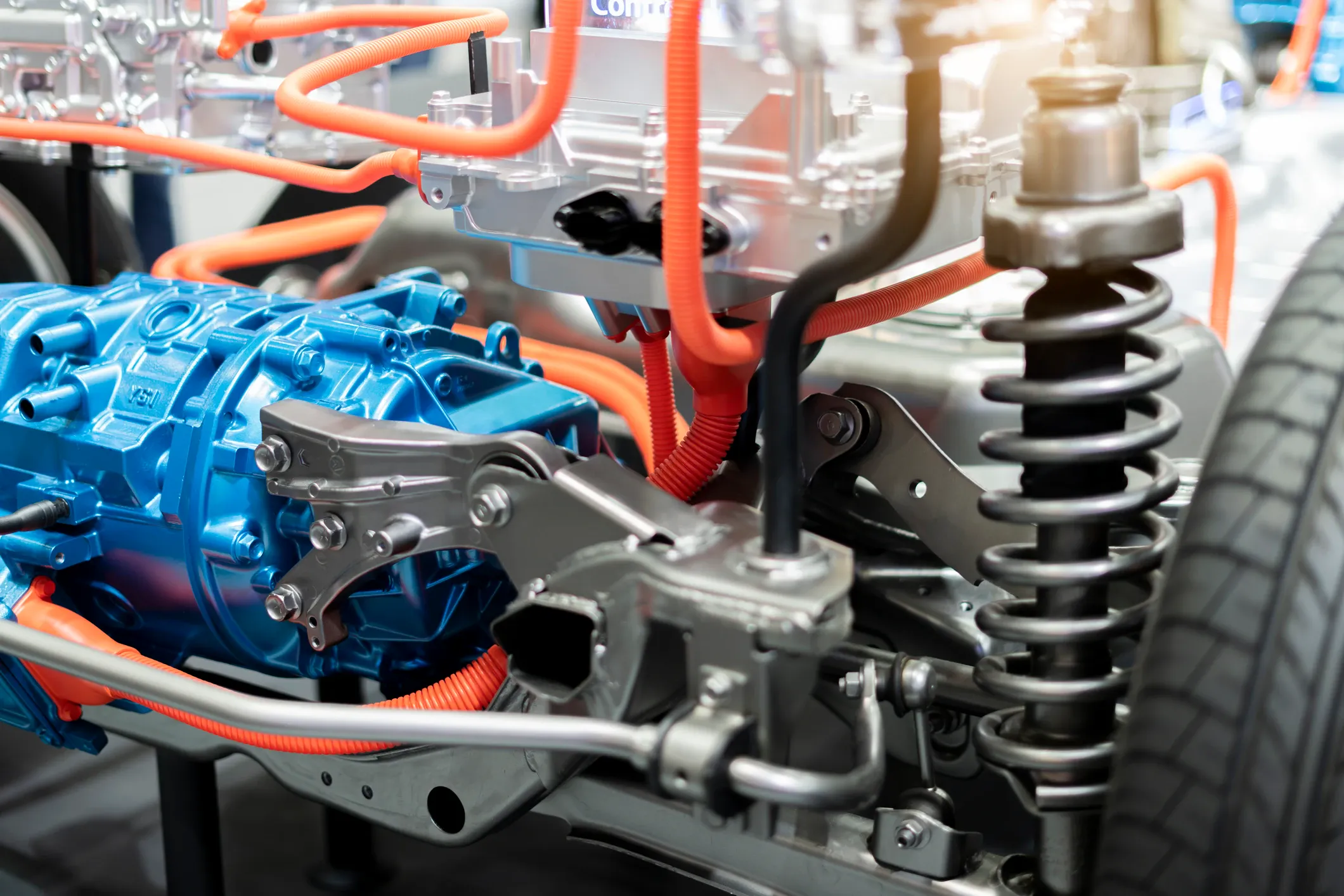 Silnik samochodu elektrycznego.