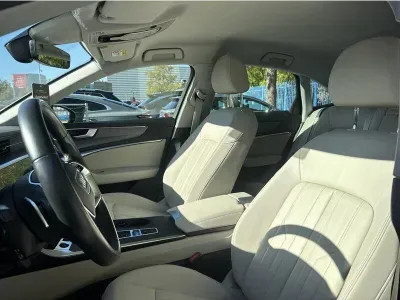 SZARY SEDAN AUDI A6 z 2022 r., DIESEL, skrzynia biegów AUTOMATYCZNA 163KM, zdjęcie 9 z 19