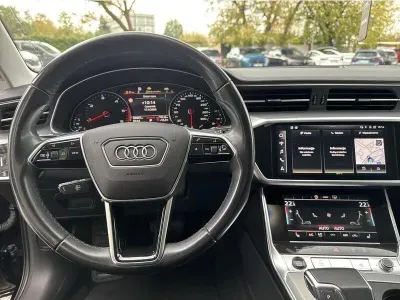 CZARNY KOMBI AUDI A6 z 2022 r., DIESEL, skrzynia biegów AUTOMATYCZNA 204KM, zdjęcie 6 z 19
