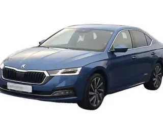 NIEBIESKI SEDAN SKODA OCTAVIA LIM. z 2021 r., BENZYNA, skrzynia biegów MANUALNA 150KM, zdjęcie główne