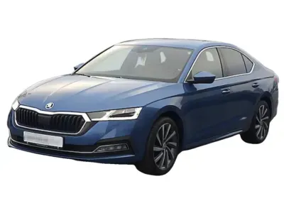 NIEBIESKI SEDAN SKODA OCTAVIA LIM. z 2021 r., BENZYNA, skrzynia biegów MANUALNA 150KM, zdjęcie główne