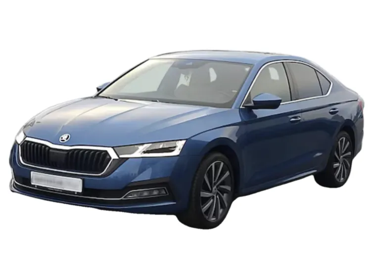 NIEBIESKI SEDAN SKODA OCTAVIA LIM. z 2021 r., BENZYNA, skrzynia biegów MANUALNA 150KM, zdjęcie główne