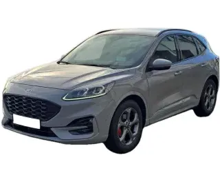 SZARY SUV FORD KUGA z 2024 r., HYBRYDA/BENZYNA, skrzynia biegów AUTOMATYCZNA 112KM, zdjęcie główne