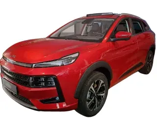 CZERWONY SUV JAC JS6 z 2026 r., BENZYNA, skrzynia biegów AUTOMATYCZNA 174KM, zdjęcie główne