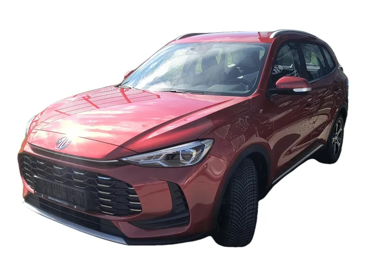 CZERWONY SUV MG ZS HYBRID z 2026 r., HYBRYDA/BENZYNA, skrzynia biegów AUTOMATYCZNA 197KM, zdjęcie główne