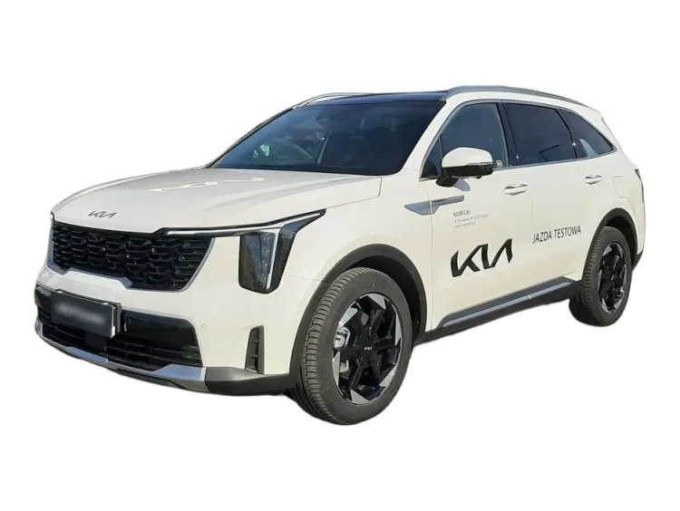 BIAŁY SUV KIA SORENTO z 2024 r., HYBRYDA/BENZYNA, skrzynia biegów AUTOMATYCZNA 159KM, zdjęcie główne