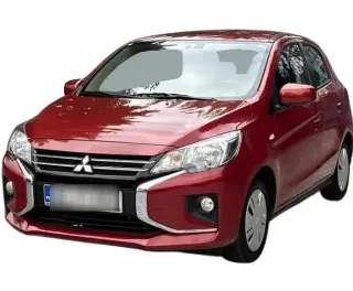 CZERWONY HATCHBACK MITSUBISHI SPACE STAR z 2022 r., BENZYNA, skrzynia biegów AUTOMATYCZNA 71KM, zdjęcie główne