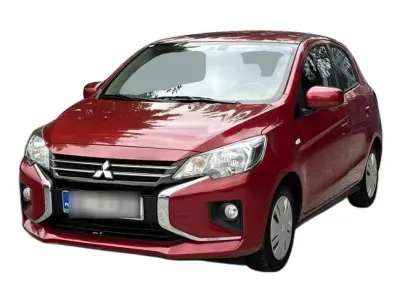 CZERWONY HATCHBACK MITSUBISHI SPACE STAR z 2022 r., BENZYNA, skrzynia biegów AUTOMATYCZNA 71KM, zdjęcie główne