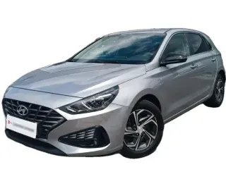 SZARY HATCHBACK HYUNDAI I30 z 2024 r., HYBRYDA/BENZYNA, skrzynia biegów MANUALNA 160KM, zdjęcie główne