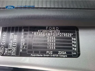 SREBRNY KOMBI FORD TRANSIT CONNECT z 2023 r., DIESEL, skrzynia biegów MANUALNA 74KM, zdjęcie 17 z 28