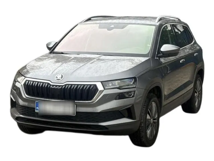 SZARY SUV SKODA KAROQ z 2023 r., DIESEL, skrzynia biegów AUTOMATYCZNA 150KM, zdjęcie główne