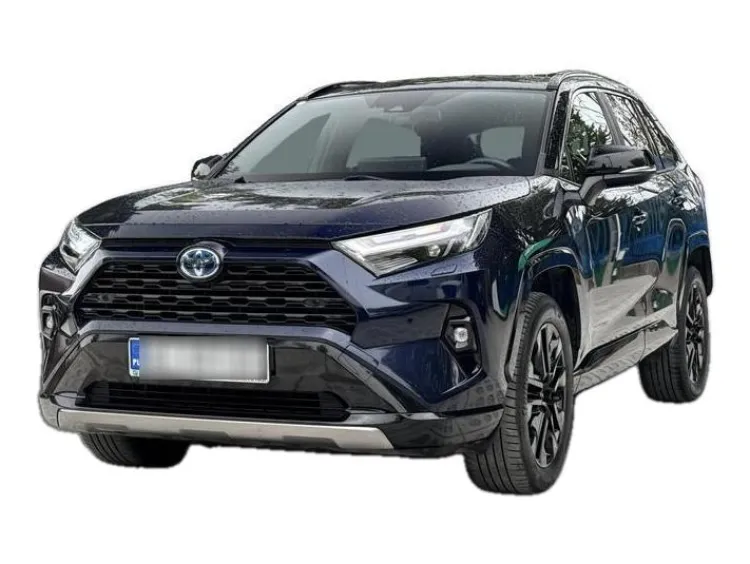NIEBIESKI SUV TOYOTA RAV4 z 2023 r., HYBRYDA/BENZYNA, skrzynia biegów AUTOMATYCZNA 218KM, zdjęcie główne