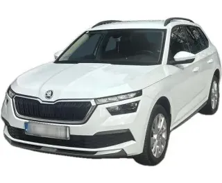 BIAŁY SUV SKODA KAMIQ z 2022 r., BENZYNA, skrzynia biegów AUTOMATYCZNA 110KM, zdjęcie główne