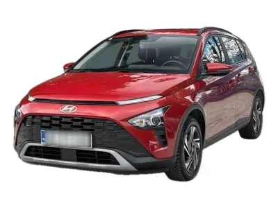 CZERWONY SUV HYUNDAI BAYON z 2023 r., BENZYNA, skrzynia biegów MANUALNA 101KM, zdjęcie główne