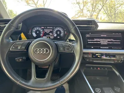 CZARNY SEDAN AUDI A3 z 2024 r., BENZYNA, skrzynia biegów AUTOMATYCZNA 150KM, zdjęcie 7 z 19