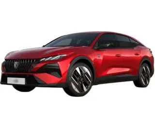 CZERWONY CROSSOVER PEUGEOT 408 GT z 2026 r., HYBRYDA/BENZYNA, skrzynia biegów AUTOMATYCZNA 145KM, zdjęcie główne