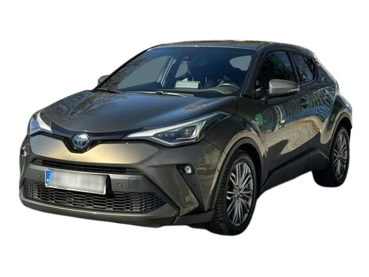 ZIELONY SUV TOYOTA C-HR z 2022 r., HYBRYDA/BENZYNA, skrzynia biegów AUTOMATYCZNA 122KM, zdjęcie główne