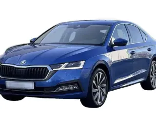 NIEBIESKI SEDAN SKODA OCTAVIA LIM. z 2023 r., BENZYNA, skrzynia biegów MANUALNA 150KM, zdjęcie główne