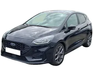CZARNY HATCHBACK FORD FIESTA z 2023 r., BENZYNA, skrzynia biegów MANUALNA 74KM, zdjęcie główne