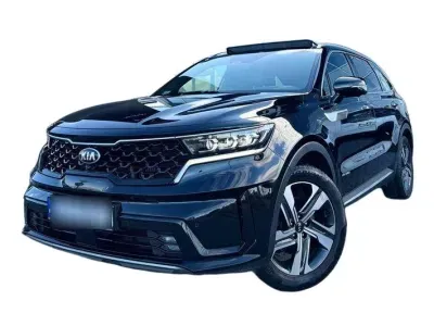 CZARNY SUV KIA SORENTO z 2021 r., HYBRYDA/BENZYNA, skrzynia biegów AUTOMATYCZNA 169KM, zdjęcie główne