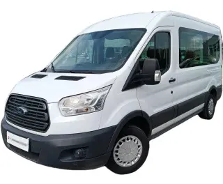 BIAŁY VAN FORD TRANSIT KOMBI z 2018 r., DIESEL, skrzynia biegów MANUALNA 130KM, zdjęcie główne