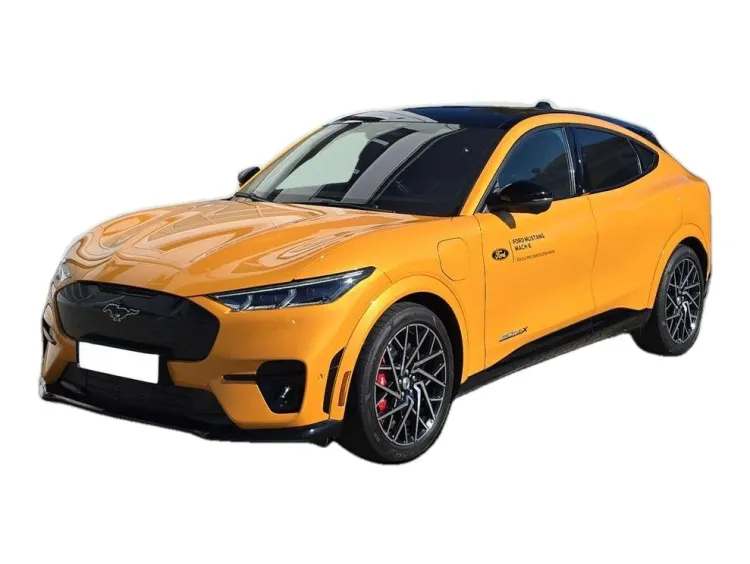 POMARAŃCZOWY SUV FORD MUSTANG MACH-E z 2022 r., ELEKTRYCZNY, skrzynia biegów AUTOMATYCZNA 358KM, zdjęcie główne