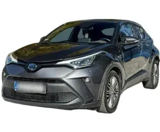 SZARY SUV TOYOTA C-HR z 2022 r., HYBRYDA/BENZYNA, skrzynia biegów AUTOMATYCZNA 122KM, zdjęcie główne