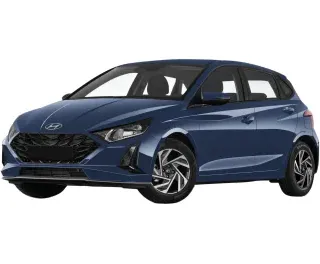 NIEBIESKI HATCHBACK HYUNDAI I20 z 2026 r., BENZYNA, skrzynia biegów AUTOMATYCZNA 90KM, zdjęcie główne