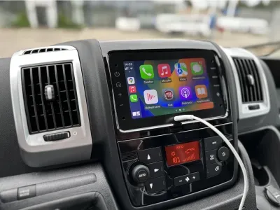 SZARY DOSTAWCZY FIAT E- DUCATO z 2021 r., ELEKTRYCZNY, skrzynia biegów AUTOMATYCZNA 122KM, zdjęcie 7 z 8