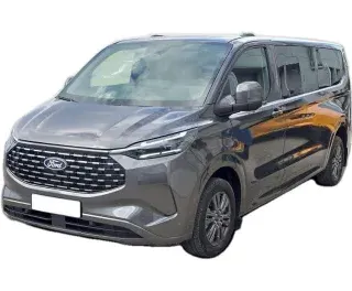 SREBRNY VAN FORD TOURNEO CUSTOM z 2025 r., HYBRYDA/BENZYNA, skrzynia biegów AUTOMATYCZNA 171KM, zdjęcie główne