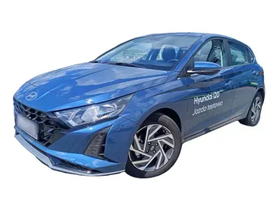 NIEBIESKI HATCHBACK HYUNDAI I20 z 2025 r., BENZYNA, skrzynia biegów AUTOMATYCZNA 101KM, zdjęcie 5 z 17