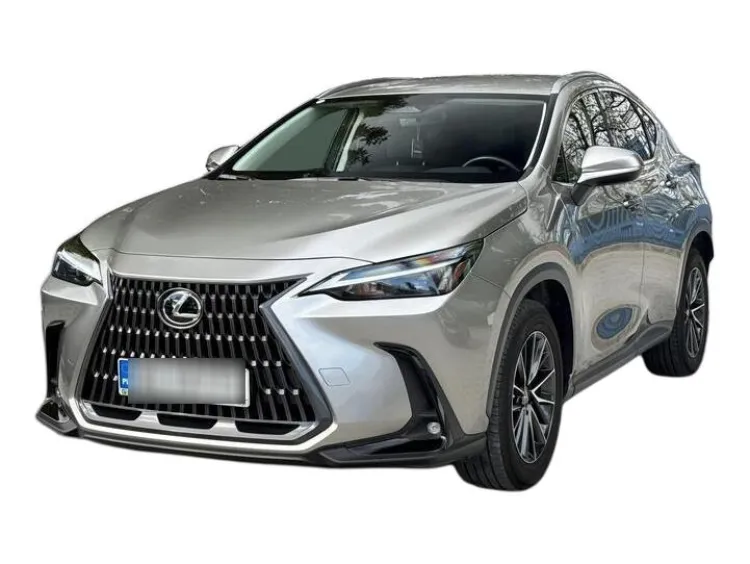 SZARY SUV LEXUS NX z 2021 r., HYBRYDA/BENZYNA, skrzynia biegów AUTOMATYCZNA 242KM, zdjęcie główne