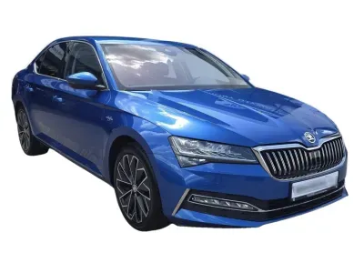 NIEBIESKI SEDAN SKODA SUPERB LIM. z 2023 r., BENZYNA, skrzynia biegów AUTOMATYCZNA 190KM, zdjęcie 13 z 20