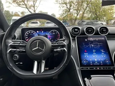 CZARNY SEDAN MERCEDES C -KLASSE LIM z 2022 r., DIESEL, skrzynia biegów AUTOMATYCZNA 184KM, zdjęcie 9 z 19