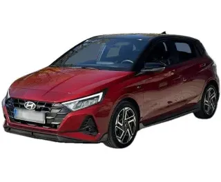 CZERWONY HATCHBACK HYUNDAI I20 z 2025 r., BENZYNA, skrzynia biegów AUTOMATYCZNA 101KM, zdjęcie główne