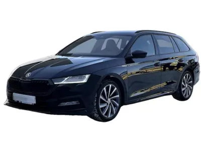 CZARNY KOMBI SKODA OCTAVIA COMBI z 2023 r., BENZYNA, skrzynia biegów AUTOMATYCZNA 150KM, zdjęcie główne